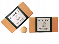 KOSTKI KLOCKI DO JOGI 2SZT BUKOWE + PIŁKA DO MASAŻU 50MM EKO ZESTAW YOGA