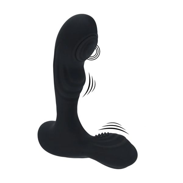 Vibrating And Tapping Silicone Prostate Massager With Ball Stimulator - Bl zdjęcie 1