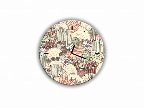 ZEGAR SZKLANY OKRĄGŁY - Kaktusy na Arena.pl