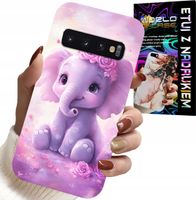 ETUI DO SAMSUNG GALAXY S10 - SŁODKI SŁONIK NA RÓŻOWYM TLE CASE +FOLIA