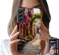 ETUI DO SAMSUNG GALAXY S21 FE - MALOWNICZA ULICZKA Z KAWIARNIĄ + SZKŁO