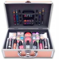 KUFEREK WALIZKA NA KOSMETYKI MAKIJAŻ CIENIE PALETA ZESTAW 42 EL PREZENT*