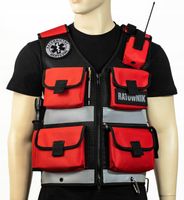 Kamizelka RATOWNIK MEDYCZNY CZERWONA SIATKA LOGO I