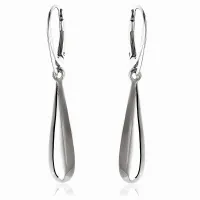 ELEGANCKIE WISZĄCE SREBRNE KOLCZYKI GŁADKIE ŁEZKI KROPLE SOPLE SOPELKI