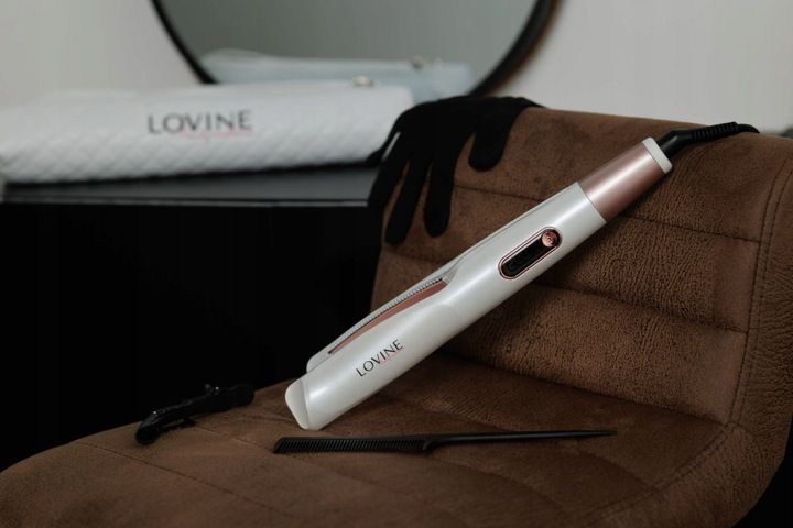 PROSTOWNICA LOKÓWKA DO WŁOSÓW 2w1ceramiczna LOVINE zdjęcie 3