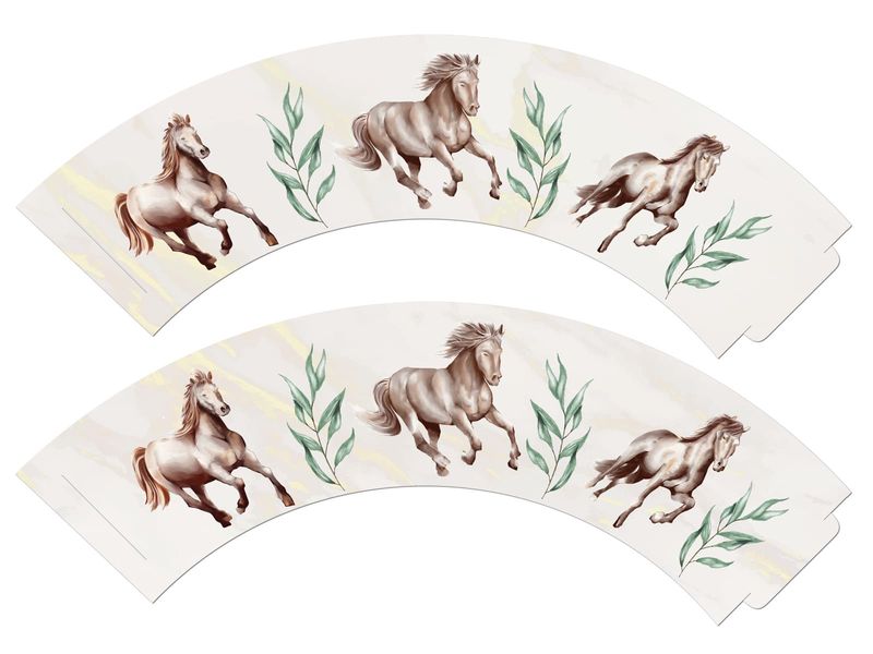 Papilotki do muffinek babeczek Koniki, 6 szt. zdjęcie 1