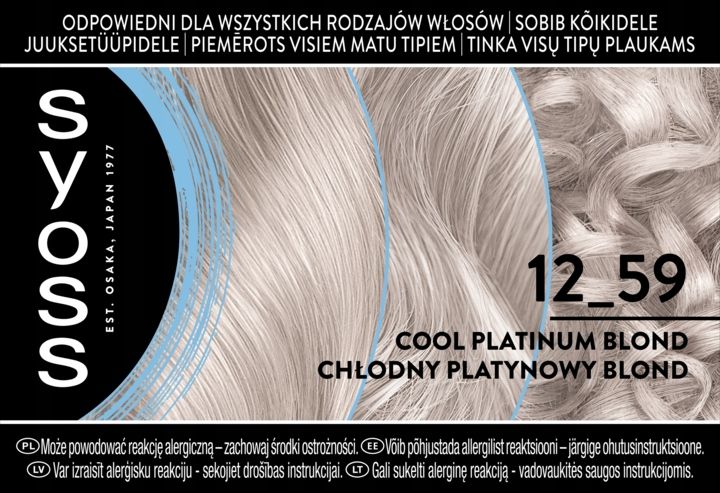 SYOSS PERMANENT COOL COLOR FARBA DO WŁOSÓW NR 12_59 CHŁODNY PLATYNOWY BLOND zdjęcie 7