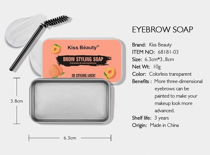 Mydło do brwi Bezbarwne mydło do stylizacji zdjęcie 6