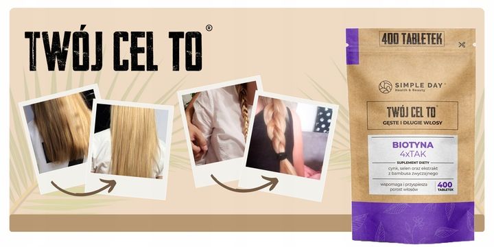 BIOTYNA 4 x TAK od Twój Cel To - 400szt. Najlepsza Na Włosy Skórę Paznokcie zdjęcie 5
