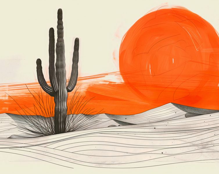 Plakat 76x60,5cm Kaktus Saguaro zdjęcie 1