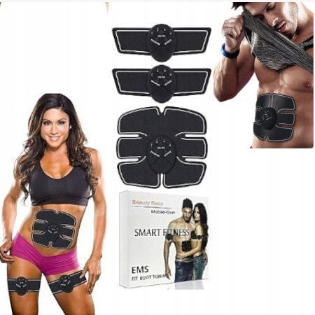 Komplet Six Pack ODCHUDZANIE MINI SIŁOWNIA Masażer EMS TENS MIĘŚNI NERWÓW 3 na Arena.pl