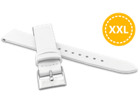 MINET XXL Biały pasek z luksusowej skóry Top Grain - 18 - XXL