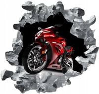 Naklejki ścienne fototapeta 3D Dziura motor auto