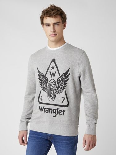 MĘSKA BLUZA WRANGLER GRAPHIC CREW MID GREY MEL W6E2HAX37 XL na Arena.pl