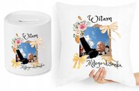 Jarosław Kaczyński Zestaw Poduszka + Skarbonka Z Nadrukiem Ze Zdjęciem