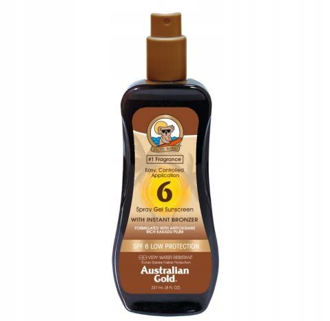 AUSTRALIAN GOLD SPRAY ŻEL + BRONZER SPF 6 NOWOŚĆ ! na Arena.pl