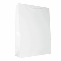 Torba laminowana duża 30 x 10 x 40 cm, biała błysk