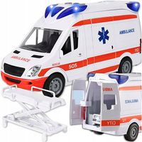 Auto Karetka Pogotowia Ambulans Bus Napęd Dźwięki Otwierane Drzwi z noszami