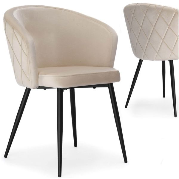 Krzesło HAMPTON VELVET beżowe zdjęcie 12