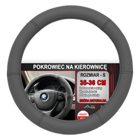NAKŁADKA NA KIEROWNICĘ SKÓRZANY POKROWIEC SKÓRA 6 KAWAŁKÓW 35-36 CM