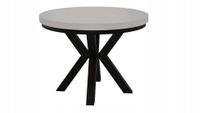 STÓŁ OKRĄGŁY ROZKŁADANY NOGA METAL SALON KUCHNIA 90cm+2x50cm