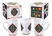 kubek 300ml. polska poland folk kwiaty romb