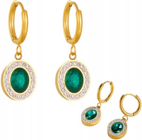 Pozłacane Kolczyki Złote Ze Stali Chirurgicznej na Arena.pl