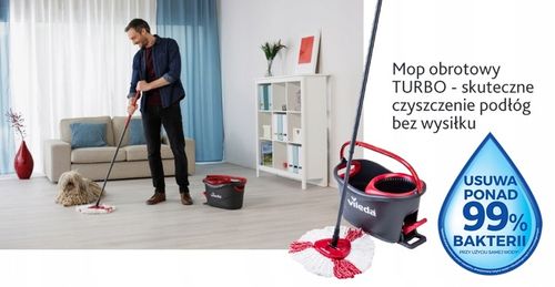 Vileda Mop obrotowy Turbo + wiadro ZESTAW Easy Wring and Clean TURBO na Arena.pl