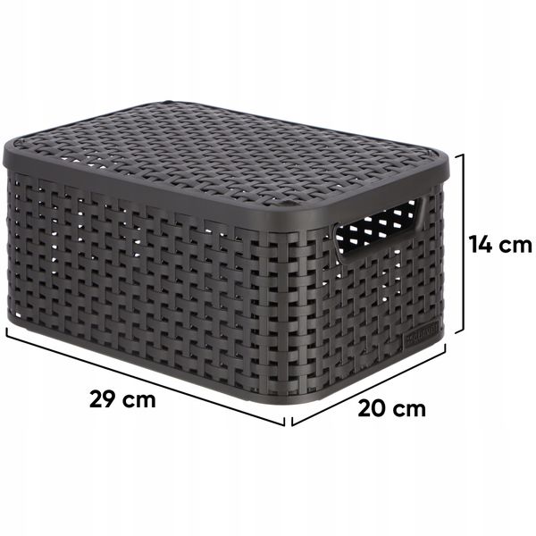 Curver Koszyk Pojemnik Z Pokrywką Przechowywanie zdjęcie 3