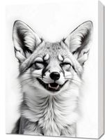 Obraz 50x70cm Vintage Artystyczny | Lisek | Portret Zwierząt Pop Art