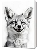 Obraz 50x70cm Vintage Artystyczny | Lisek | Portret Zwierząt Pop Art