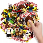 NAKLEJKI ETYKIETY NA ZESZYT NALEPKA Z POSTACIAMI ROBLOX WZORY 6 SZT