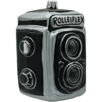 Bombka choinkowa szklana: Aparat analogowy Rolleiflex