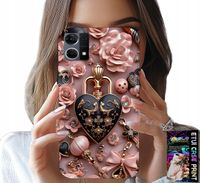 ETUI DO OPPO RENO7 4G - KOBIECE WZORY KŁÓDKA SERCE CASE + SZKŁO