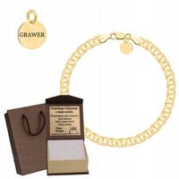 ZŁOTA PEŁNA BRANSOLETKA MĘSKA GALIBARDI PR. 925 585 SOLIDNA + GRAWER GRATIS