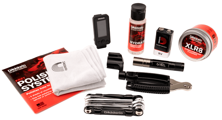 Zestaw do gitary stroik multi-tool wskaźnik strun środki czyszczące Daddario PW-NSHK-01 zdjęcie 1