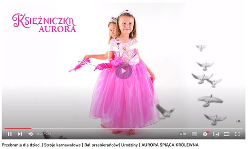 Przebranie Aurora rozmiary Przebranie Aurora rozmiar 130 na Arena.pl