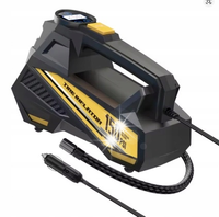 Elektryczna pompka kompresor do opon 12V wyświetlacz LED latarka (ZR86)