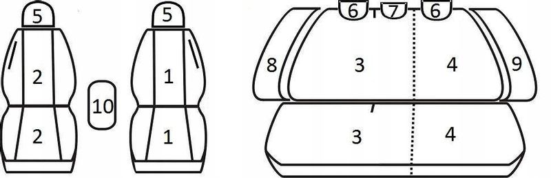 Pokrowce miarowe do Skoda Octavia mk2 (2004-2013r) zdjęcie 2