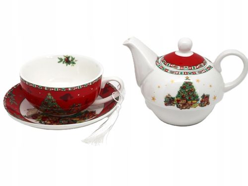 ŚWIĄTECZNY DZBANEK Z FILIŻANKĄ TEA FOR ONE na Arena.pl