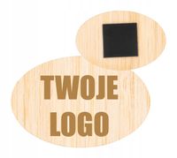 GRAWEROWANY Magnes na lodówkę owalny reklamowy Z TWOIM LOGO NAPISEM 100 szt