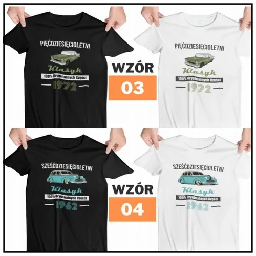 PREZENT NA 30 40 50 60 70 URODZINY DLA TATY FACETA MĘSKA KOSZULKA KLASYK na Arena.pl