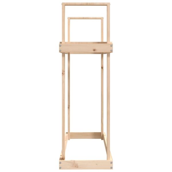 Stojak na drewno, 110x35x108,5 cm, lite drewno sosnowe zdjęcie 6