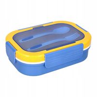 ŚNIADANIÓWKA LUNCHBOX 3 PRZEGRÓDKI SZTUĆCE LUNCH BOX POJEMNIK ŚNIADANIE