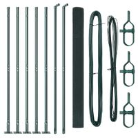 Ogrodzenie z słupkami Zielony 1.5 x 10 m Stal