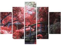 OBRAZ SECRET GARDEN MOST OGRÓD JAPONIA KOLORY