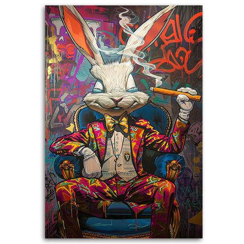 Obraz na płótnie, Królik szef AI 60x90 na Arena.pl