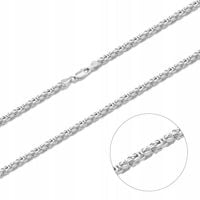 SREBRNY ŁAŃCUCH MĘSKI SPLOT KRÓLEWSKI 55 cm 3 mm SREBRO 925 GRAWER M.JOPEK