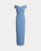 SUKIENKA Ralph Lauren Crepe Off-the-Shoulder Gown