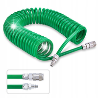 WĄŻ PRZEWÓD 8x12mm 15 m SPIRALNY POLIURETANOWY PNEUMATYCZNY DO KOMPRESORA